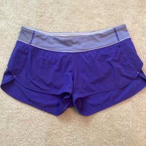 Women’s Lululemon Lined Running Speed Shorts size 10